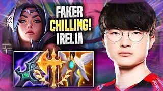 FAKER CHILLING WITH IRELIA! - T1 Faker Plays Irelia MID vs Qiyana! | Season 2022