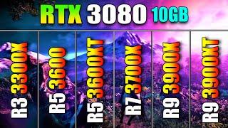 R3 3300X vs R5 3600 vs R5 3600XT vs R7 3700X vs R9 3900X vs R9 3900XT | RTX 3080 10GB PC Gameplay