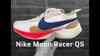 Nike Moon Racer QS ‘Sail, Gym Blue & red’ | UNBOXING & ON FEET | fashion shoes | 2018