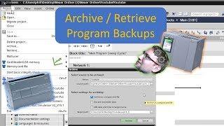 TIA Portal: Program Backups! Archiving and Retrieving