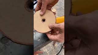 Make a polishing disc out of cardboard  #welding #elosta #stickwelding