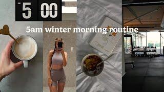 5AM *WINTER* GYM MORNING ROUTINE /productive habits to have the best day /