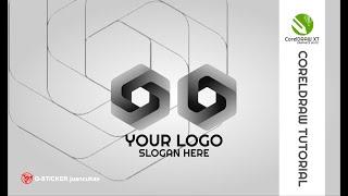 how to draw a hexagon logo by rotating duplicates and gradients in coreldraw