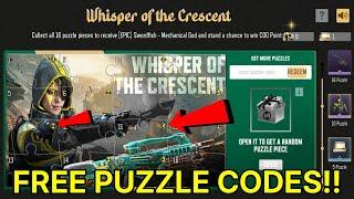 30+ Puzzle CODES for free Zero - Dark Ops | Part 1 - Whisper of the Crescent