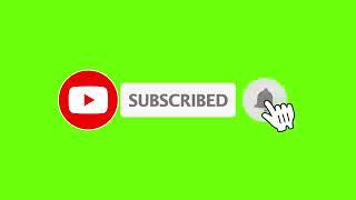 SUBSCRIBE BUTTON ANIMATION WITH SOUND (NO COPYRIGHT) GREEN SCREEN