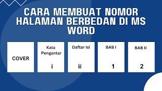 Cara Membuat Nomor Halaman Berbeda (Romawi dan Angka) ms word