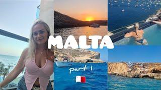 Malta Vlog  | Blue Lagoon, Comino boat day, rooftop pool & exploring AX ODYCY resort (pt.1)