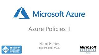 Microsoft Azure - Policies - Aufbau der Policy Definition und wie man sie selber schreibt