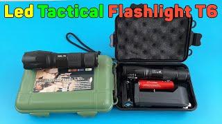 Led Tactical Flashlight T6 With 5 Light Modes | Unboxing TV