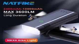 10000mAh 6-8 LED Bike Light USB Rechargeable 3600 Lumens Bike Headlight Super Br