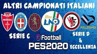 ALTRI CAMPIONATI ITALIANI SU PES 2020 - SERIE C,SERIE D E ECCELLENZA