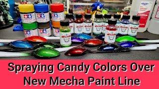 Spraying Candy Colors Over My New Paint Line - Tamiya - Splash Paints