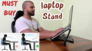 ‍ Laptop Stand Tamil | Must Buy | Neck Pain Relief | STRIFF Adjustable Laptop Tabletop