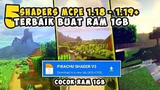 5 SHADERS MCPE TERBAIK REALISTIC SUPPORT RAM 1GB NO LAG LANGKA  1.18 - 1.19