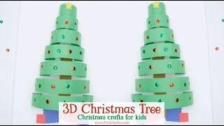 3D Paper Christmas Tree ~ Christmas Crafts for Kids