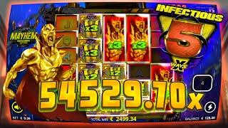 ️ EPIC FREE SPINS BONUS WIN ️ Infectious 5 xWays (Nolimit City)