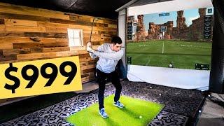 How I Built My Dream Golf Simulator For Only $______ (DIY CHEAP EASY GARAGE SIM)