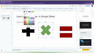 How to insert equation shape in Google Slides