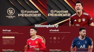 PES 2022 Concept Menu V4 for PES 2021 by PESNewupdate