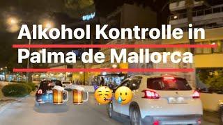 Palma de Mallorca ️ Oh nein  Alkohol Kontrolle schöne Fahrt am Paseo Maritimo ️ Party ️