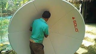 c band dish antenna unboxing