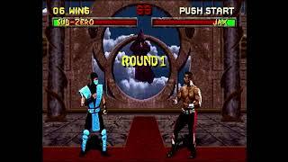 Mortal Kombat II Arcade Mode with Sub Zero (Sega Saturn)