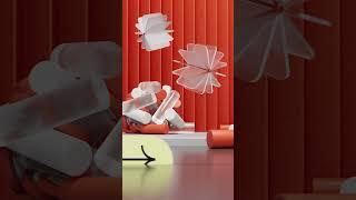 Weekend Render #003 - C4D Animation with playful physics, simple objects and a vibrant scene