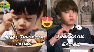 Little Jungkook Eating vs Jungkook Eating..