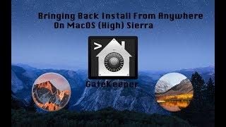 How to Install Apps from Anywhere on Mac OS (High) Sierra