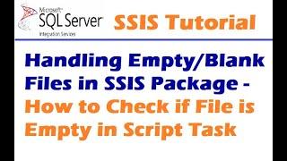How to Avoid an Error File that is Empty in SSIS Package - Handling Empty Files in SSIS Package