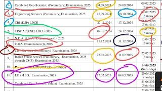 Complete Exam Calendar Out l 2025 l Various Posts l UPSC l @keepgrowingwithshamsher