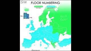 Floor Numbering in Europe! #map #europe #numbering #floors #youtubeshorts