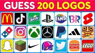 Guess the Logo in 2 Seconds | 200 Famous Logos  Logo Quiz 2024