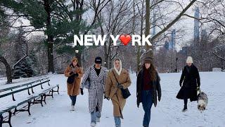 [4K]NYC WalkBeautiful Snowfall in New York City ️️Central Park to Upper East Side | Jan 2025