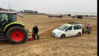 Wet Beach vs Vehicles causes Chaos!! ￼| Mablethorpe Beach Racing | Part 1