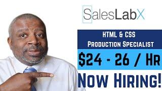 HTML/CSS Production Specialist | WFH Jobs | Remote Job 2023 | SaleslabX