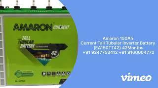 Amaron 150Ah Current Tall Tubular Inverter Battery Prices Delivery Installation Near Me 9247753412