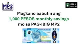 Magkano aabutin ang 1,000 pesos monthly savings mo sa Pag-Ibig MP2?