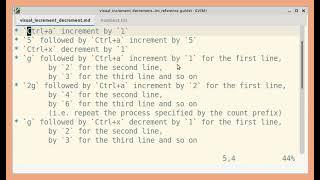 Visual increment and decrement numbers