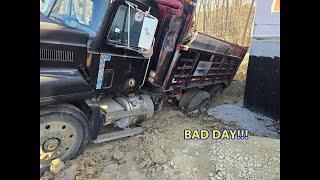 DUMP TRUCK DISASTER!!!  DOWN IN THE DUMPS!!!