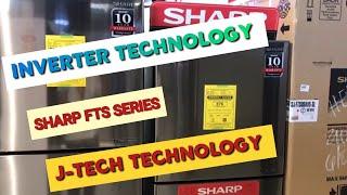 SHARP NO FROST REFRIGERATOR| INVERTER TECHNOLOGY| ELEGANT DESIGN| J-TECH TECHNOLOGY| sj-fts07avs-sl