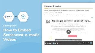 How to Embed Screencastomatic on Documents | Bit Docs - Bit.ai