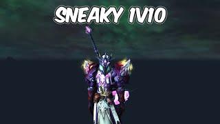 SNEAKY 1V10 - 10.2.5 Blood Death Knight PvP - WoW Dragonflight