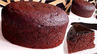 Perfect Eggless 1/2 kg Chocolate Sponge Cake Without Oven | Basic Chocolate Sponge Cake Recipe