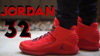 Air Jordan 32 XXXII Rosso Corsa red on feet review