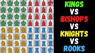 Kings VS Bishops VS Knights VS Rooks | Fairy Chess
