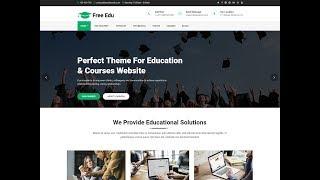 Free Education Theme Installation and Demo Import