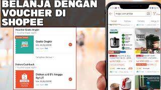 CARA BELANJA DENGAN VOUCHER DI SHOPEE  DOUBLE VOUCHER ️