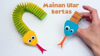 Ular Kertas - Cara Membuat Mainan Ular Dari Kertas - Moving Paper Toys