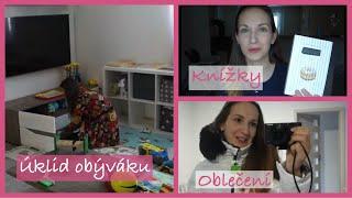 Velký úklid obýváku & Nové oblečení a knížky #vlog